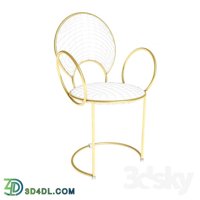 Chair - _Yue_ with delicate armrests