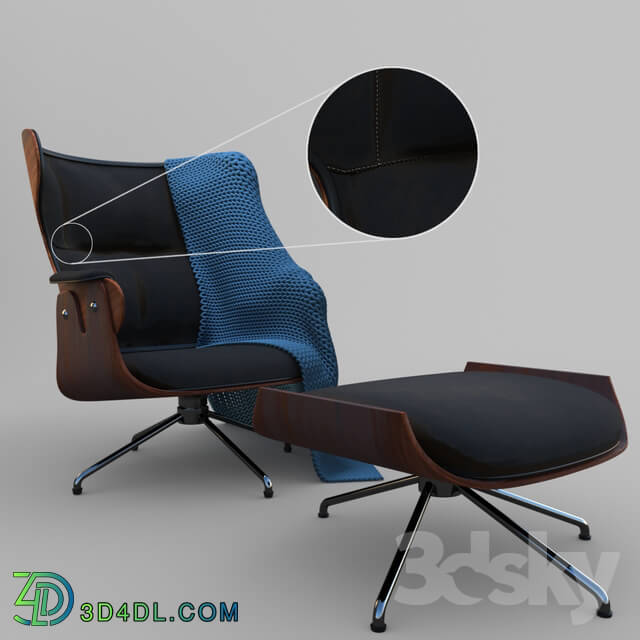 Arm chair - LOUNGER Leather armchair