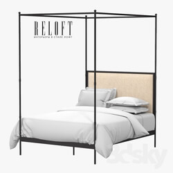 Bed - Metal canopy bed 19th c. French Iron Canopy 10006533 BLSA 