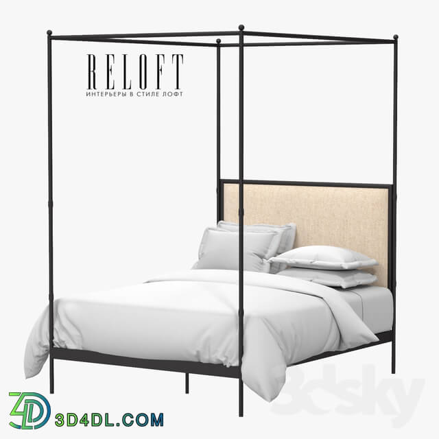 Bed - Metal canopy bed 19th c. French Iron Canopy 10006533 BLSA