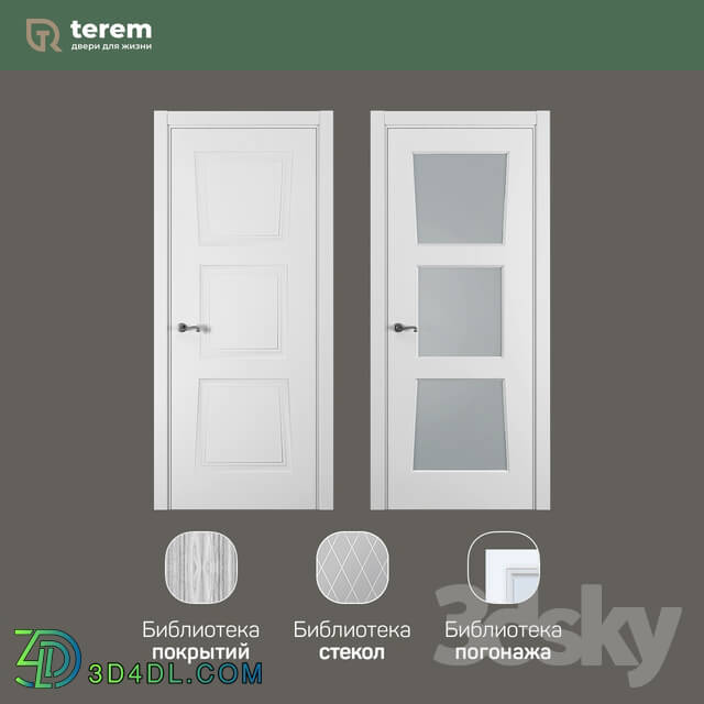 Doors - Terem Interior Door Factory_ Dino 3 Model _Fusion Collection_