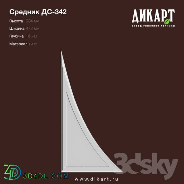 Decorative plaster - www.dikart.ru DS-342 934x472x16mm 13.8.2019