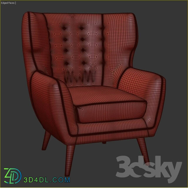 Arm chair - Alejandro Wingback Chair