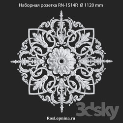 Decorative plaster - RosLepnina Stackable Socket RN-1514R 