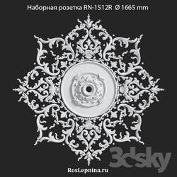 Decorative plaster - RosLepnina Stackable Socket RN-1512R 