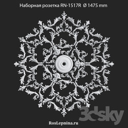 Decorative plaster - RosLepnina Stackable Socket RN-1517R 