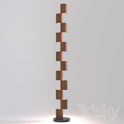 Floor lamp - Totem wood lamp 