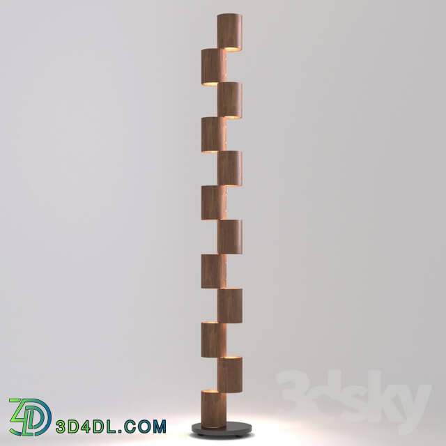 Floor lamp - Totem wood lamp