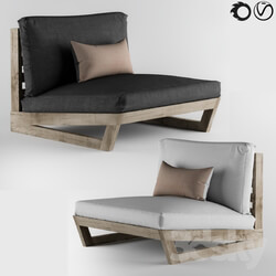 Arm chair - Sunset Teak Lounge Chair-CB2 