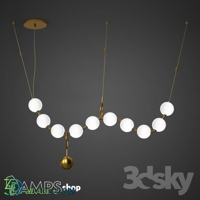 Ceiling light - Beads chandelier v2