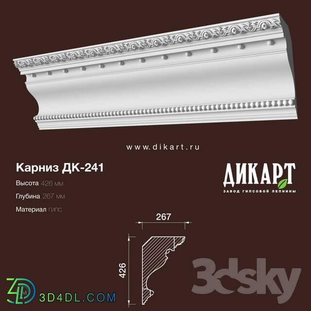 Decorative plaster - www.dikart.ru Dk-241 426Hx267mm 08_21_2019