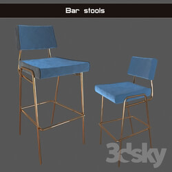 Chair - Wire Frame Velvet Bar Stools 