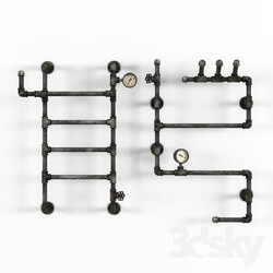 Towel rail - Heated towel rail from water pipes 