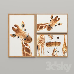 Frame - Giraffes Posters 