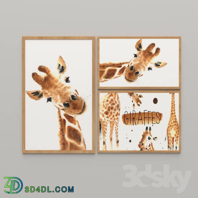 Frame - Giraffes Posters