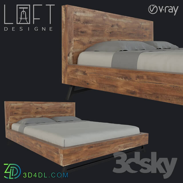 Bed - Bed LoftDesigne 1640 model