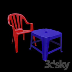 Table _ Chair - Plastic chair _ table 