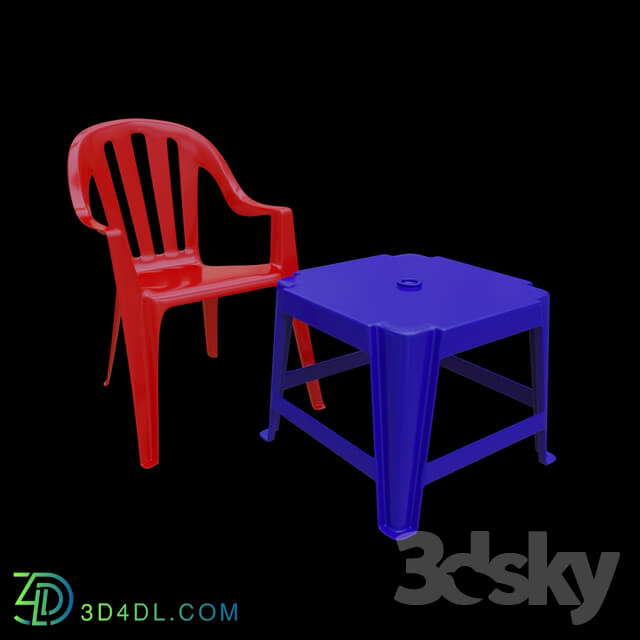 Table _ Chair - Plastic chair _ table