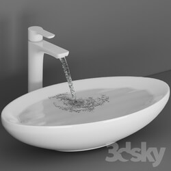 Wash basin - Ceramic Wash Basin With Falling Water 