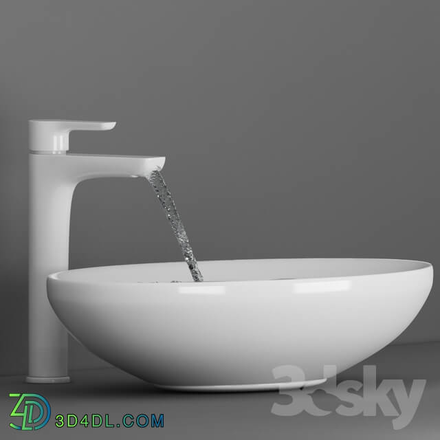 Wash basin - Ceramic Wash Basin With Falling Water
