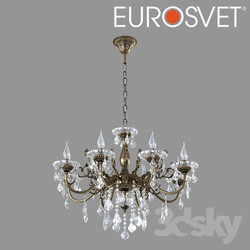 Ceiling light - OM Chandelier with crystal Eurosvet 3281_8 bronze Elisha 