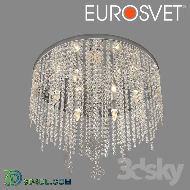 Ceiling light - OM Ceiling chandelier with crystal Eurosvet 10083_6 Flower