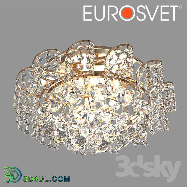 Ceiling light - OM Ceiling Chandelier with Crystal Eurosvet 16017_6 Charm Gold