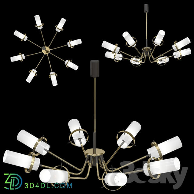 Ceiling light - Brass_and_Satin_Glass