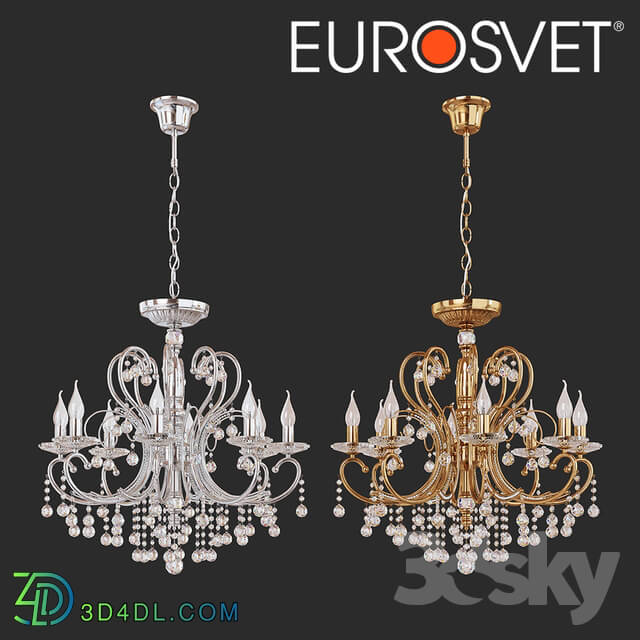 Ceiling light - OM Crystal Chandelier Eurosvet 10096_8 Collana