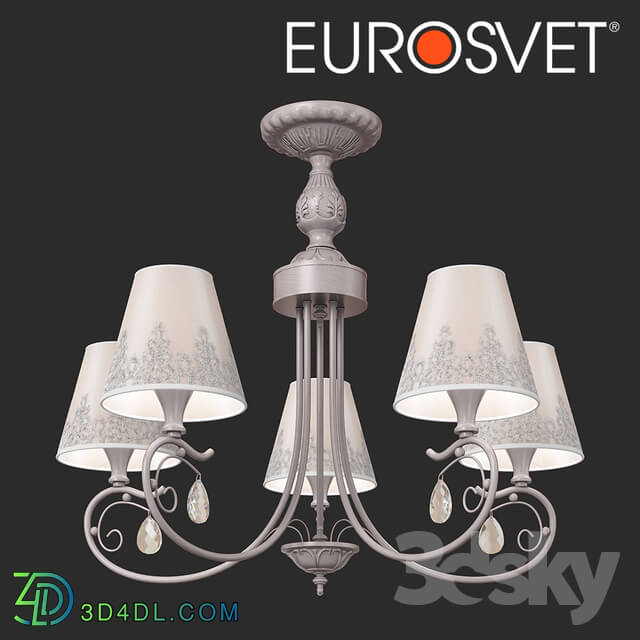 Ceiling light - OM Classic chandelier with lampshade Eurosvet 60069_5 Incanto