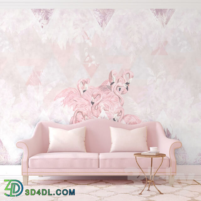 Wall covering - factura _ Flamingo light
