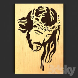 Other decorative objects - Jesus wooden laser cut 