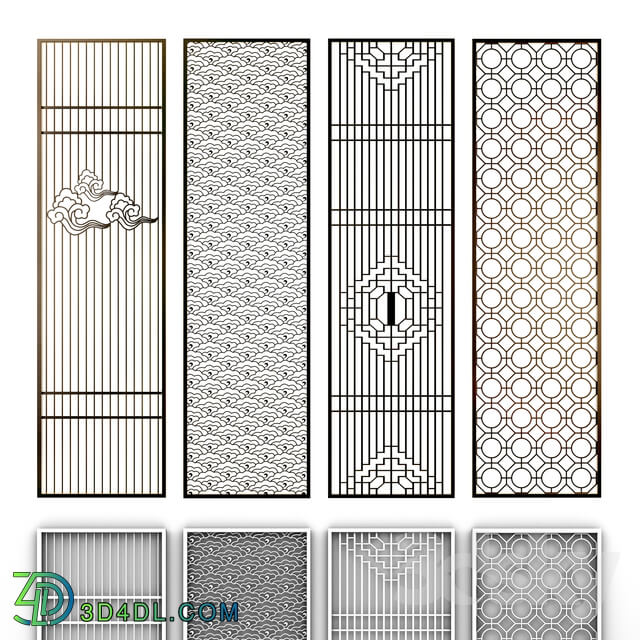 Other decorative objects - Four decorative partitions