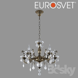 Ceiling light - OM Chandelier with crystal Eurosvet 3281_5 bronze Elisha 