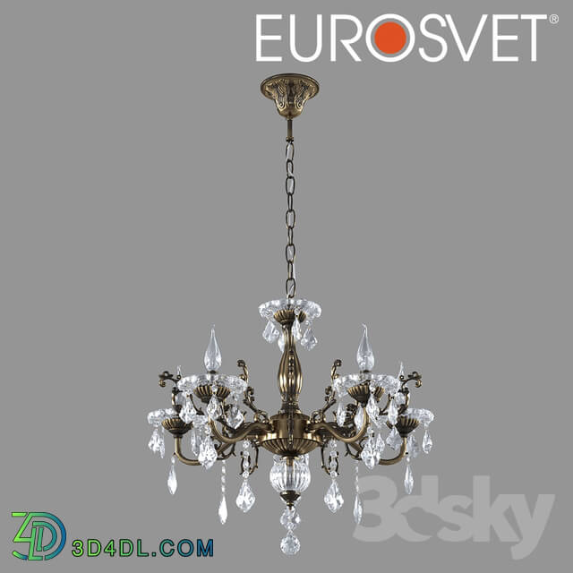 Ceiling light - OM Chandelier with crystal Eurosvet 3281_5 bronze Elisha
