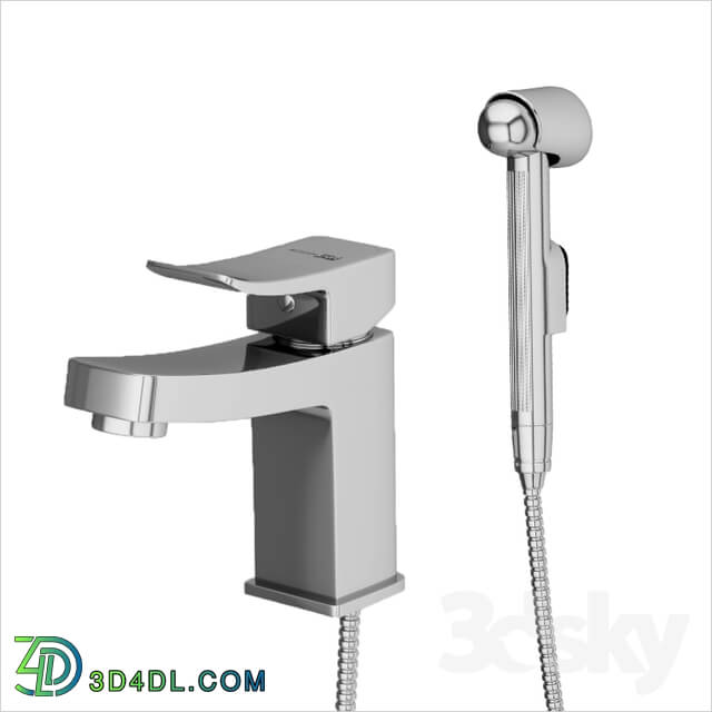 Faucet - Aller 1068 Washbasin faucet with hygienic watering can