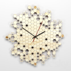 Watches _ Clocks - Honeycomb clock 