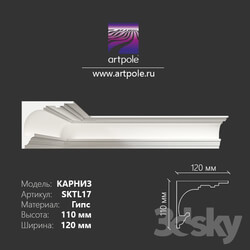 Decorative plaster - Light cornice 