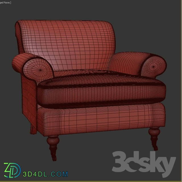 Arm chair - Ridgeed armchair