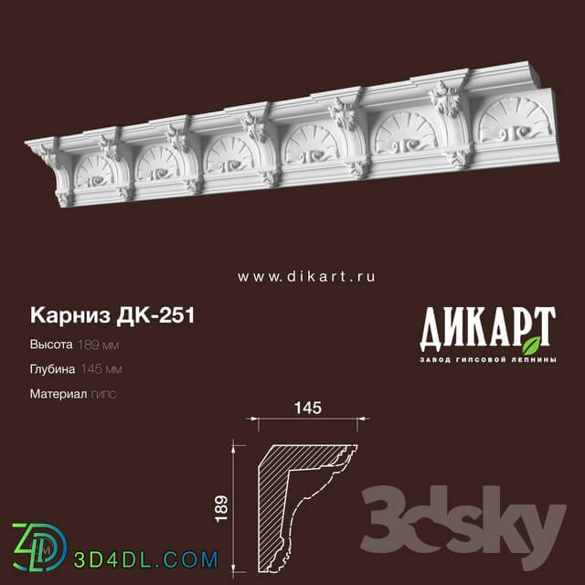 Decorative plaster - www.dikart.ru Dk-251 189Hx145mm 08_30_2019