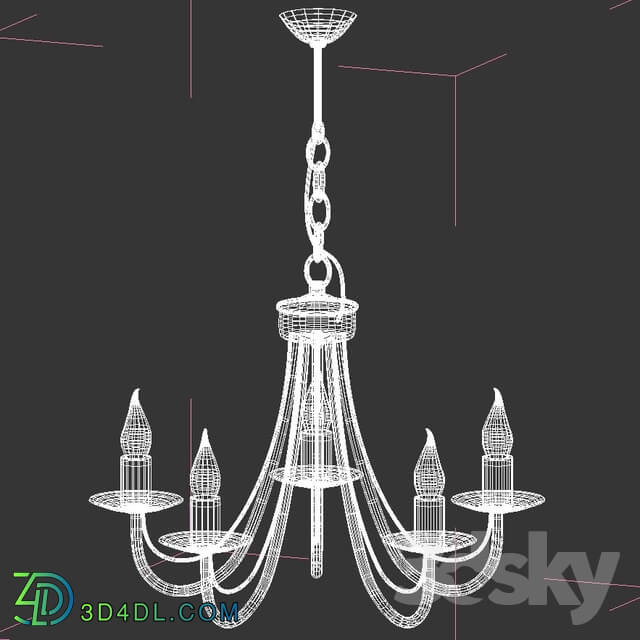 Ceiling light - Chandelier Linda 5xE14x60 W