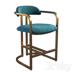 Chair - MoDRN Glam Marni Metal Base Counter Stool 