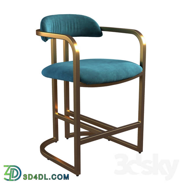 Chair - MoDRN Glam Marni Metal Base Counter Stool
