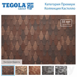 Miscellaneous - Seamless texture of flexible tiles TEGOLA. Premium category. Castello Collection 