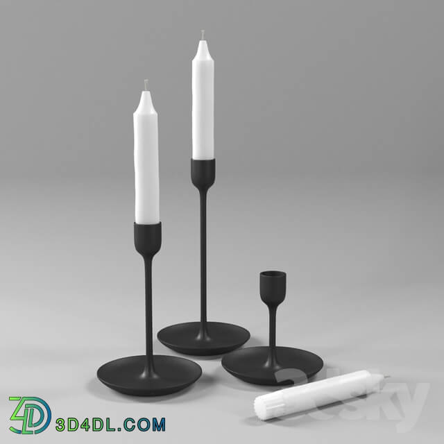 Other decorative objects - ikea FULLTALIG candlestick and ikea JUBLA candle