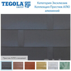 Miscellaneous - Seamless texture of flexible tiles TEGOLA. Category Exclusive. PRESTIGE ALU Series aluminum 
