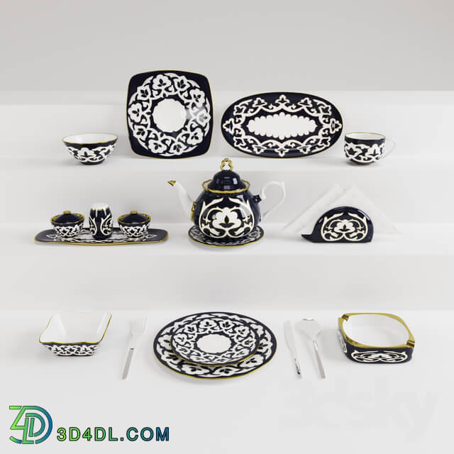 Tableware - Uzbek National Tableware Buttermilk