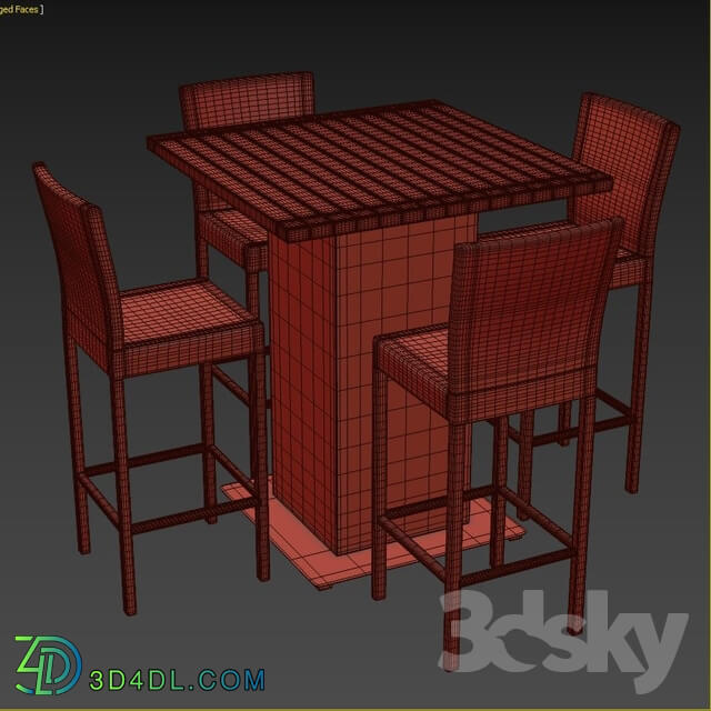 Table _ Chair - Falmouth 5 Piece Bar Height Dining Set