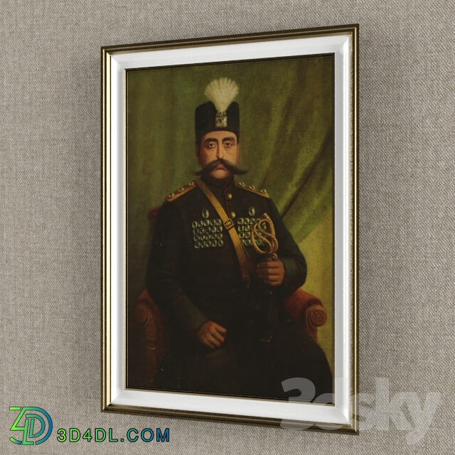 Frame - Mozaffar ad-Din Shah Qajar