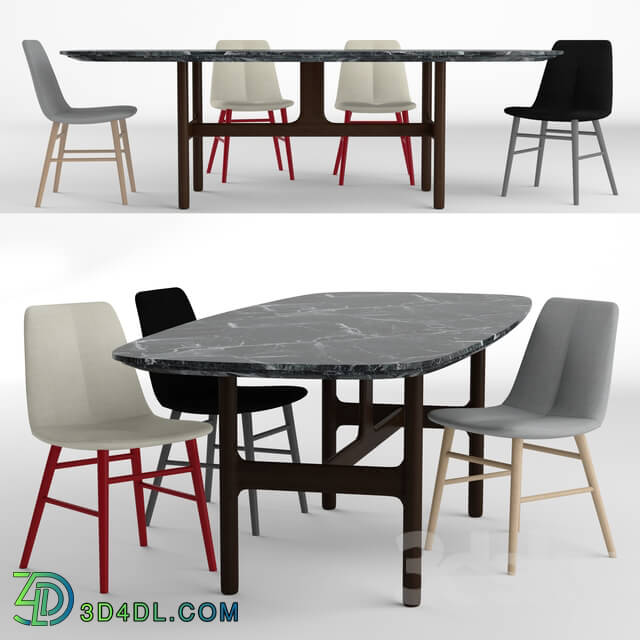 Table _ Chair - Novamobili Natt chair and Novamobili Torii table